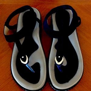 SIKETU women’s T-strap elastic back strap thong sandals